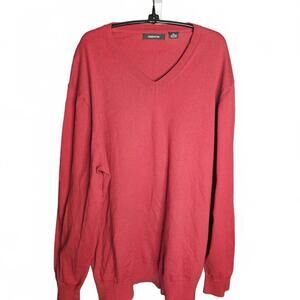 Claiborne Men's XL Red V-Neck Sweater